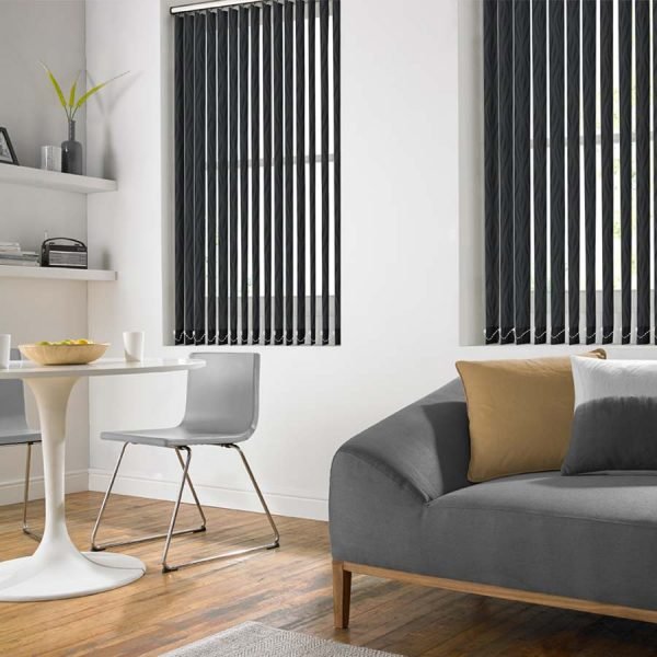 Breno Ebony Vertical Blind | Black Blinds Dubai