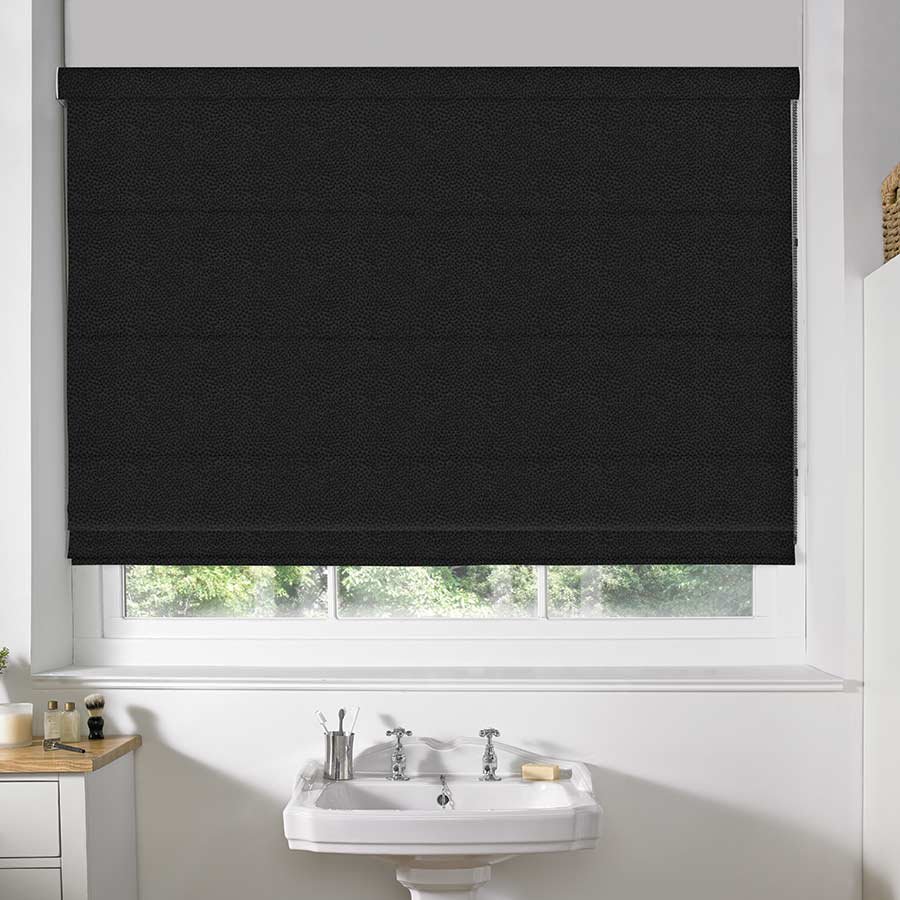 Ostrich Black Roman Blind | Black Blinds Dubai