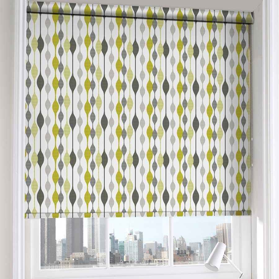 Curve Lime Roller Blind | Blackout Blinds Dubai