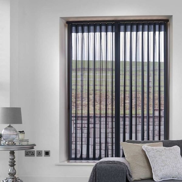 Stripe Navy Allusion Blind | Blue Blinds Dubai