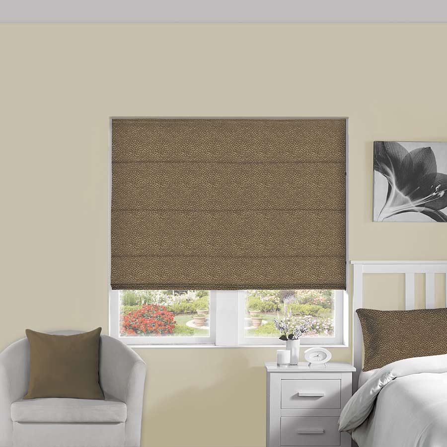 Ostrich Brunette Roman Blind | Brown Blinds Dubai