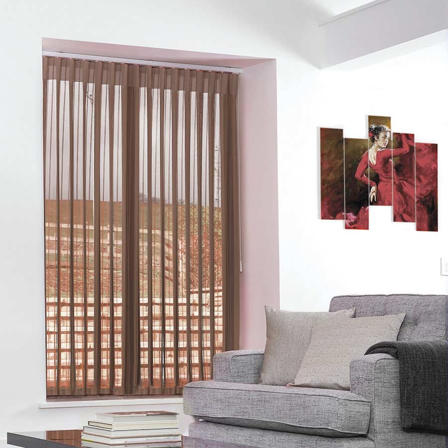 Stripe Light Brown Allusion Blind | Brown Blinds Dubai
