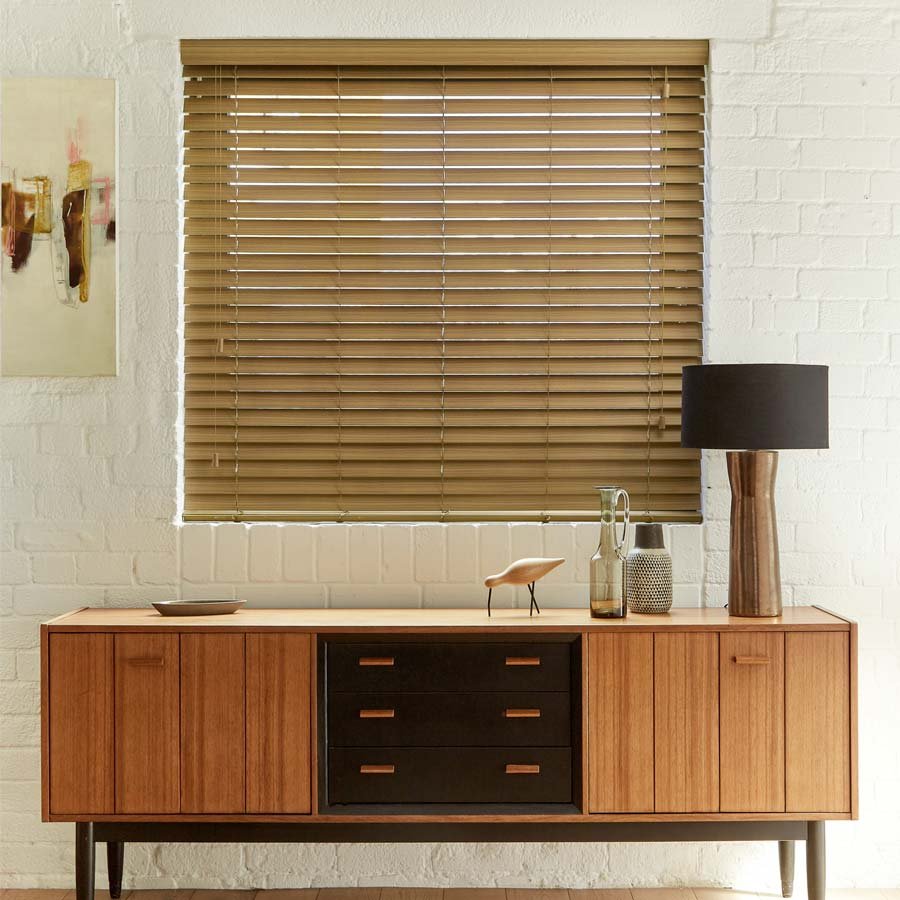 Oak Faux Wood Blind -50mm Slat | Faux Wood Blinds Dubai