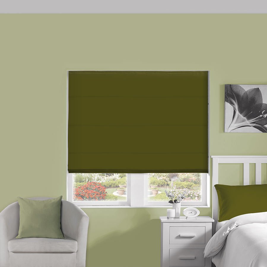 Silky Shamrock Roman Blind | Green Blinds Dubai