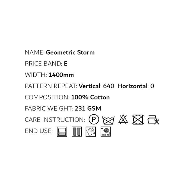 Geometric Storm Roman Blind | Grey Blinds Dubai