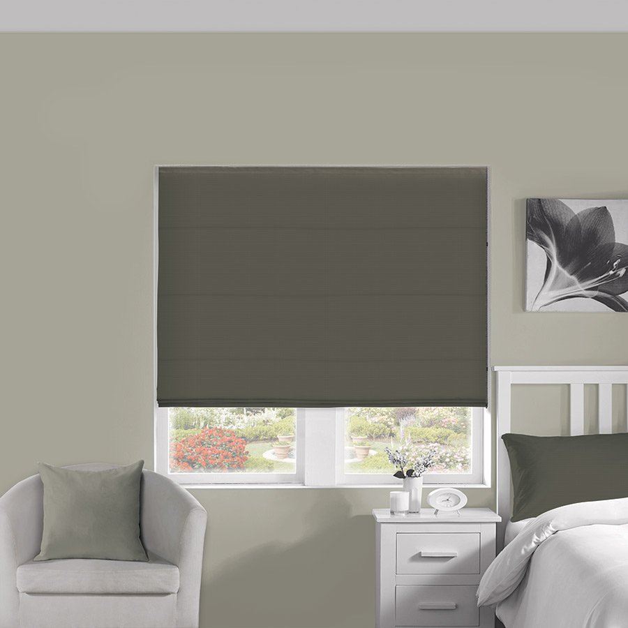 Dove Grey Blackout Roman Blind