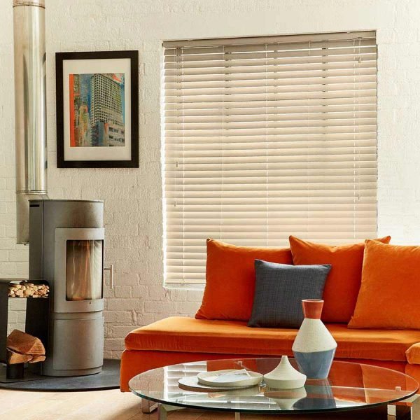 Linen Faux Wood Blind -50mm Slat | Natural Blinds Dubai