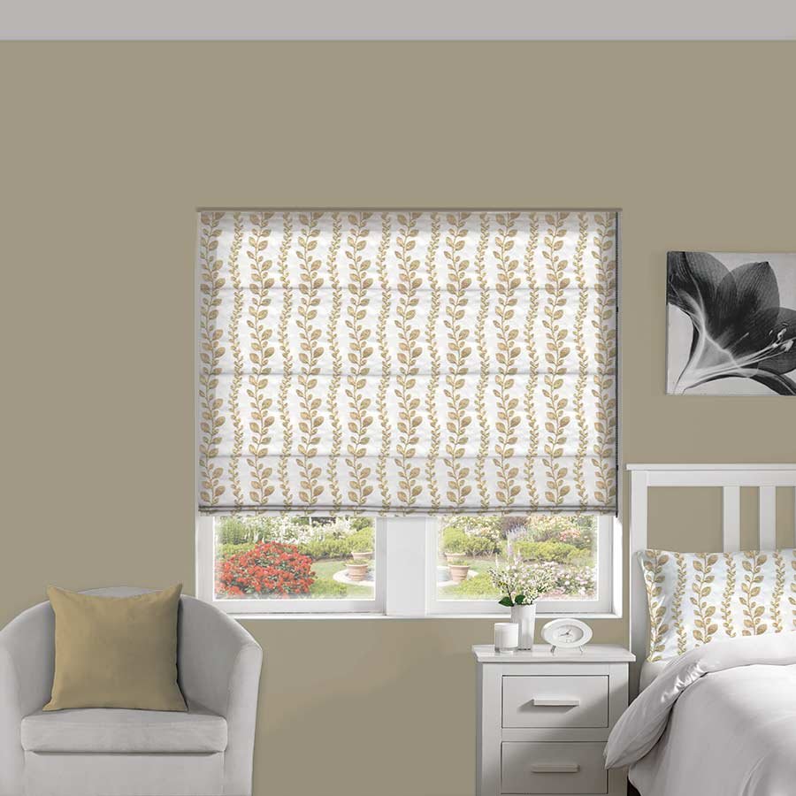 Tendril Cotton Roman Blind | Natural Blinds Dubai
