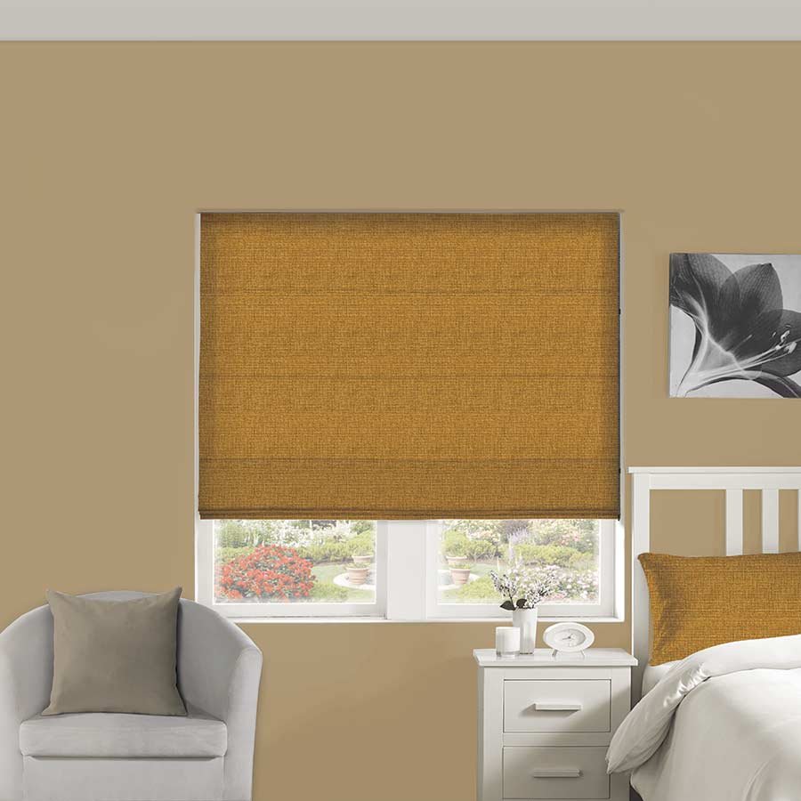 Essence Ginger Roman Blind | Orange & Yellow Blinds Dubai