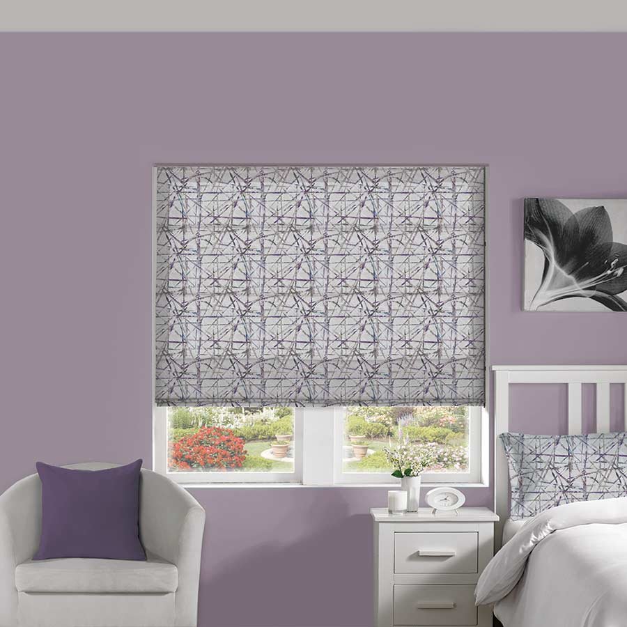 Abstract Amethyst Roman Blind | Purple Blinds Dubai