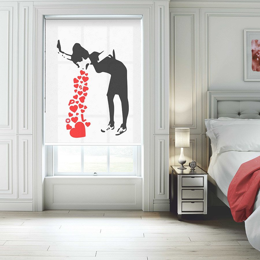 Banksy lovesick | Red Blinds Dubai