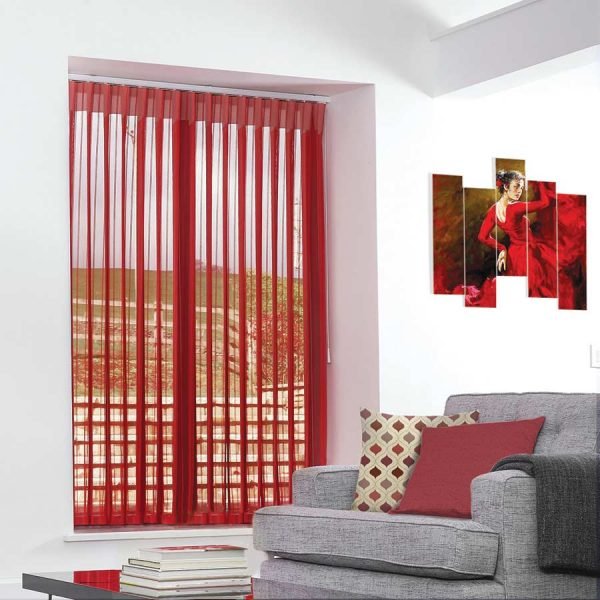 Stripe Red Allusion Blind | Red Blinds Dubai