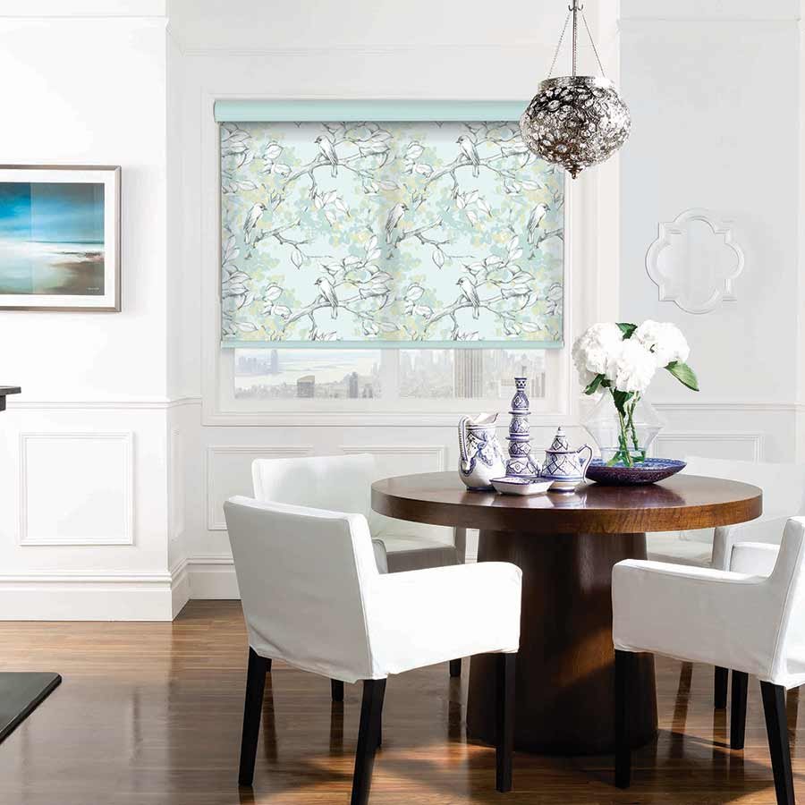 Sparrow Mint Roller Blind | Translucent Blinds Dubai