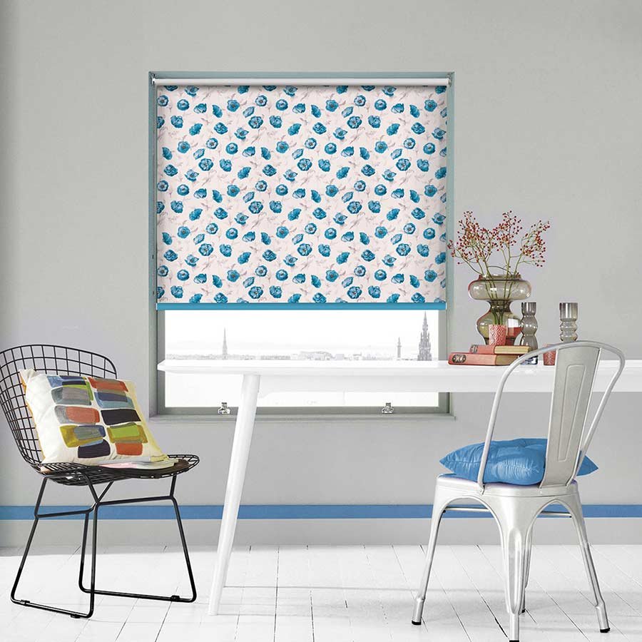 Summer Rays Blue Roller Blind | Translucent Blinds Dubai
