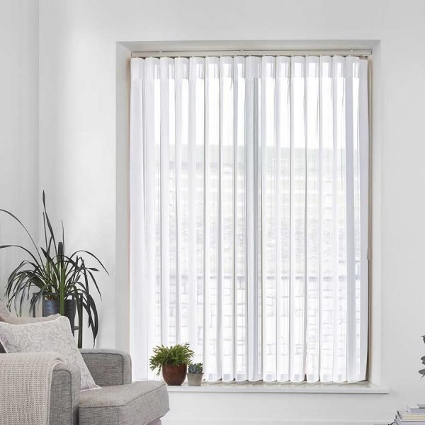 Stripe White Allusion Blind | White Blinds Dubai